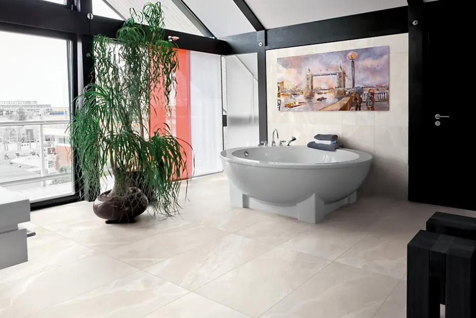 Allocarrelage Carrelage Effet Pierre 60x120 Greystone Toronto Gris Beige Rectifié -