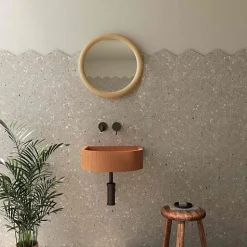 Les Carreaux De Jean  Carrelage Effet Terrazzo Hexagonal AROUSA 25,8x29 Gris - Les Carreaux de Jean