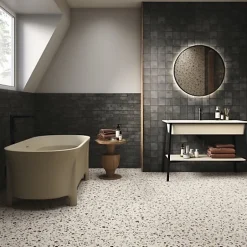 Gioia Materia Carrelage effet Terrazzo COCCIO 60x60 rectifié Mix - Les Carreaux de Jean