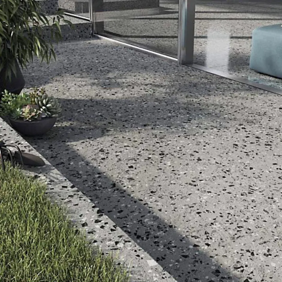 Les Carreaux De Jean Carrelage Effet Terrazzo VENICE 60x60 Grey - Les Carreaux de Jean