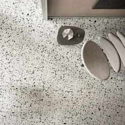 Les Carreaux De Jean Carrelage Effet Terrazzo VENICE 60x60 Silver - Les Carreaux de Jean