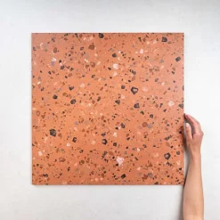 Gioia Materia Carrelage effet Terrazzo COCCIO 60x60 rectifié Coral - Les Carreaux de Jean