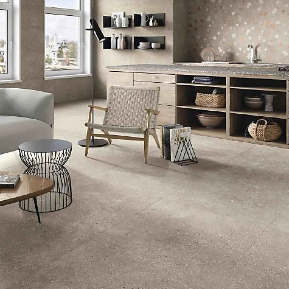 Carrelage Effet Terrazzo RICETTA 90x90 Rectifié Tortora - Les Carreaux de Jean-Les Carreaux De Jean Best