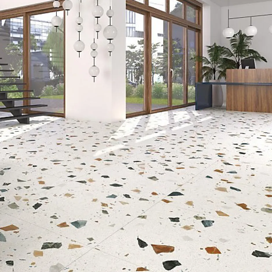 Carrelage Effet Terrazzo STRACCIATELLA 60x60 Blanc - LES CARREAUX DE JEAN-Tinker New