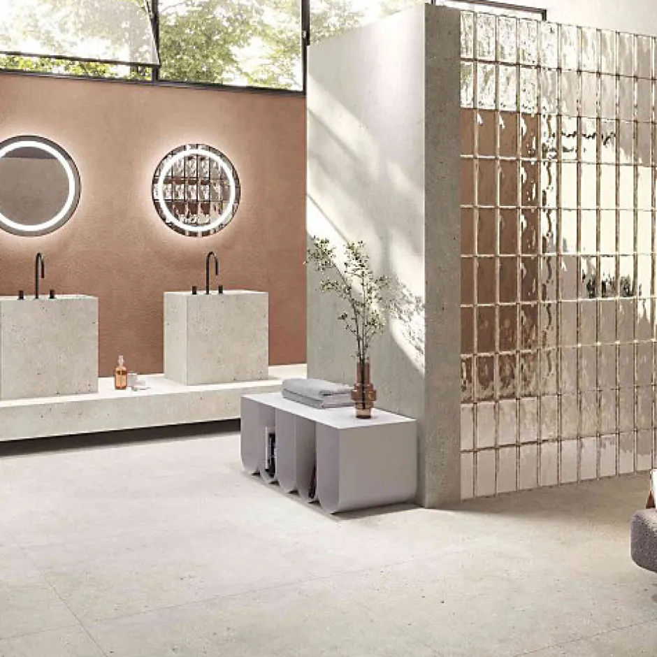 Les Carreaux De Jean Carrelage Effet Terrazzo AMA 60x60 Rectifié Avorio - Les Carreaux de Jean