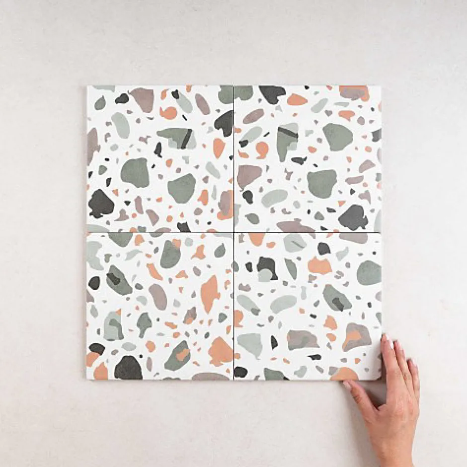 Carrelage effet Terrazzo Vert STAY 20x20 Green - Les Carreaux de Jean-Les Carreaux De Jean Outlet