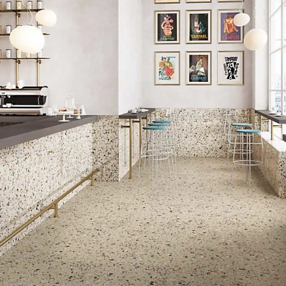 Carrelage Effet Terrazzo VENICE 60x60 Beige - Les Carreaux de Jean-Les Carreaux De Jean Outlet