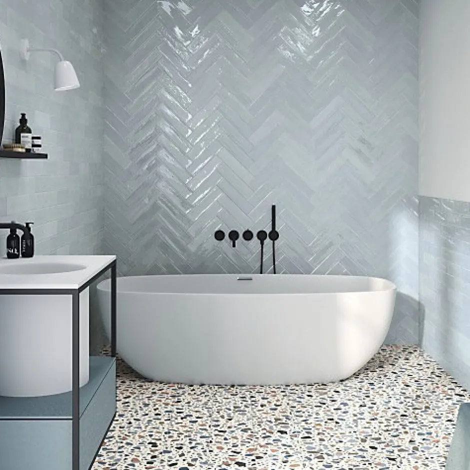 Carrelage effet Terrazzo Bleu STAY 20x20 Blue - Les Carreaux de Jean-Les Carreaux De Jean Discount