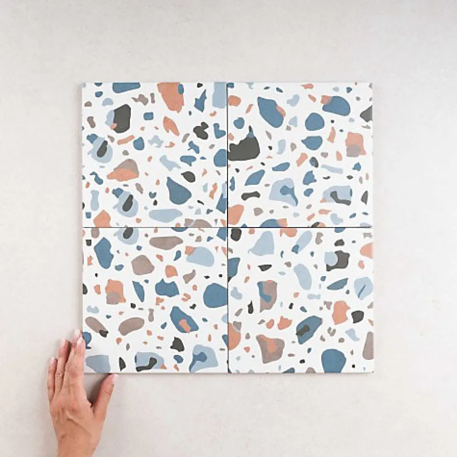 Carrelage effet Terrazzo Bleu STAY 20x20 Blue - Les Carreaux de Jean-Les Carreaux De Jean Discount