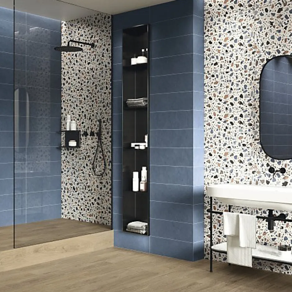 Carrelage effet Terrazzo Bleu STAY 20x20 Blue - Les Carreaux de Jean-Les Carreaux De Jean Discount