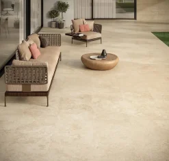 Ro'Ma Carrelage Carrelage effet Travertin Beige Vein Cut 120x60x0,9 cm Mat Neravio - Sol et mur intérieur (vendu par carton de 1,44 m²) - RO'MA CA