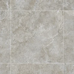 Ro'Ma Carrelage Carrelage effet Travertin Gris Marron 90x90x0,9 cm In&Out Castorel - Sol et mur intérieur et Sol extérieur -