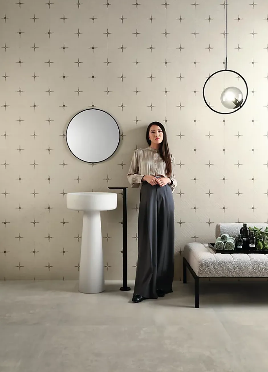 Ro'Ma Carrelage Carrelage effet Travertin Grège Star 60x60x0,9 cm Mat Neravio - Mur intérieur (vendu par carton de 0,72 m²) -