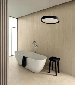 Carrelage effet Travertin Beige Cross Cut 120x120x0,9 cm Mat Neravio - Sol et mur intérieur (vendu par carton de 2,88 m²) - RO'MA-Ro'Ma Carrelage Best