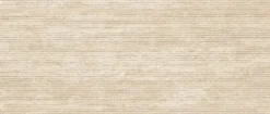 Ro'Ma Carrelage Carrelage effet Travertin 3D Beige Claw 120x50x0,85 cm Mat Venerio - Mur intérieur (vendu par carton de 1,8 m²) -