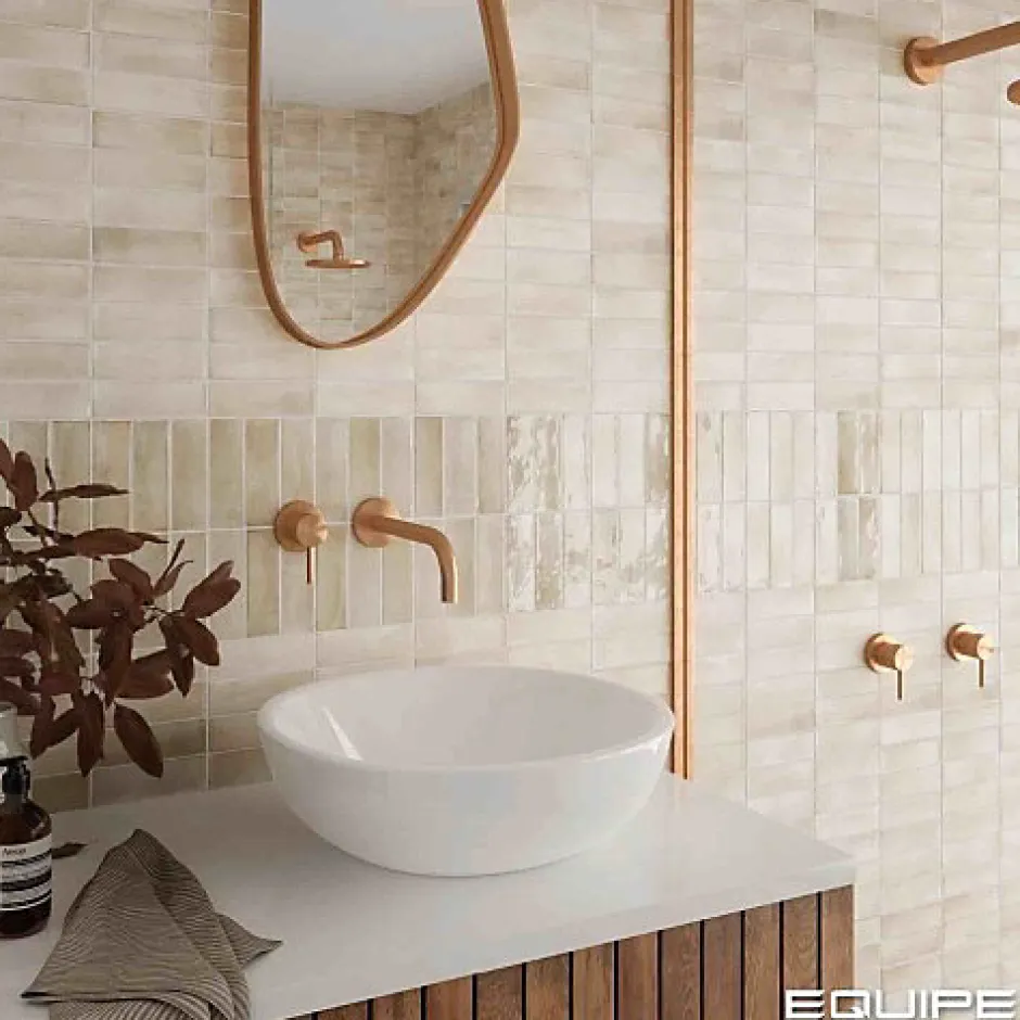 Carrelage Effet Zellige Beige COLO Gloss 5x15 canvas - Les Carreaux de Jean-Gioia Materia Sale