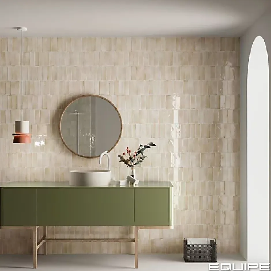 Carrelage Effet Zellige Beige COLO Gloss 5x15 canvas - Les Carreaux de Jean-Gioia Materia Sale