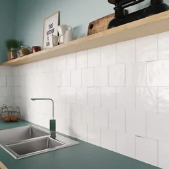 Les Carreaux De Jean Carrelage Effet Zellige Blanc AGADIR - Niebla 14,7x14,7 - Les Carreaux de Jean