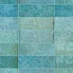 Ro'Ma Carrelage Carrelage effet Zellige Bleu Clair 20x6,5x0,85 cm Caldero - Mur intérieur -