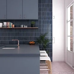 Gioia Materia Carrelage Effet Zellige Bleu Nuit LA RIVIERA 6,5x20 Blue Reef - Les Carreaux de Jean