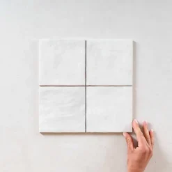 Carrelage Effet Zellige Blanc LA RIVIERA 13,2x13,2 Blanc - Les Carreaux de Jean-Gioia Materia Best