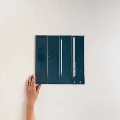 Carrelage Effet Zellige Bleu Foncé NARA Pacifico Gloss 7,5x30cm - Les Carreaux de Jean-Les Carreaux De Jean 