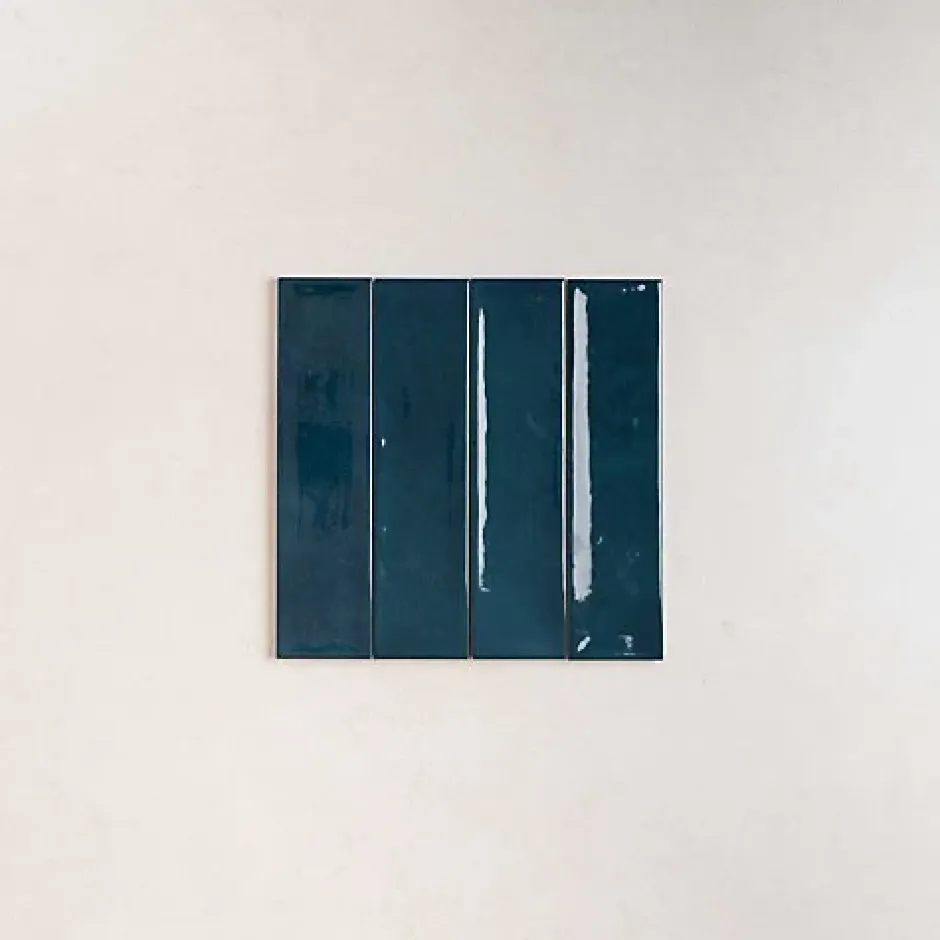 Carrelage Effet Zellige Bleu Foncé NARA Pacifico Gloss 7,5x30cm - Les Carreaux de Jean-Les Carreaux De Jean