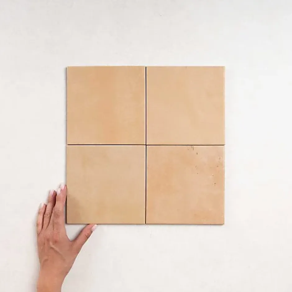 Les Carreaux De Jean Carrelage Effet Zellige Beige AGADIR - Cotto Claro mate 14,7x14,7 - Les Carreaux de Jean