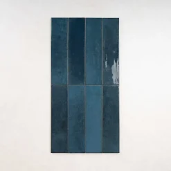 Carrelage Effet Zellige Bleu Nuit AGADIR - Lago 7x28 - Les Carreaux de Jean-Les Carreaux De Jean  Discount