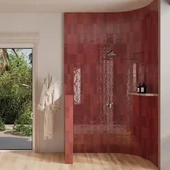 Les Carreaux De Jean Carrelage Effet Zellige Bordeau NOLITA Burdeos 6,5x20 - Les Carreaux de Jean