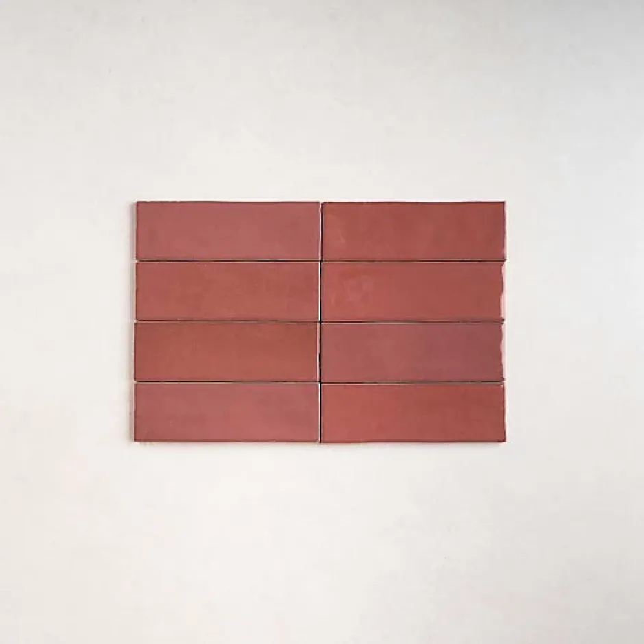 Les Carreaux De Jean Carrelage Effet Zellige Bordeau NOLITA Burdeos 6,5x20 - Les Carreaux de Jean