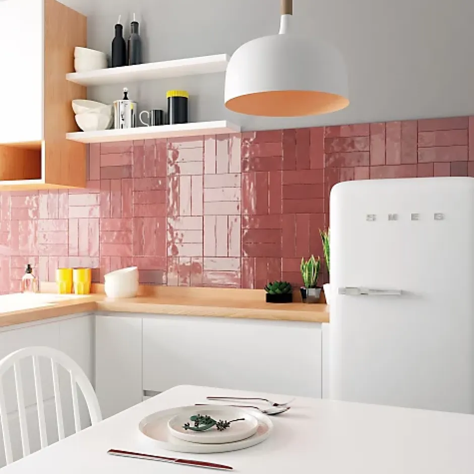 Les Carreaux De Jean Carrelage Effet Zellige Bordeau NOLITA Burdeos 6,5x20 - Les Carreaux de Jean