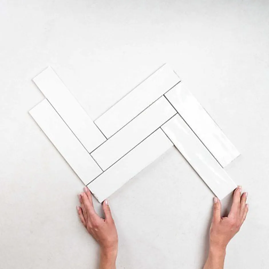 Carrelage Effet Zellige Blanc FUSION Bianco 6x25cm - Les Carreaux de Jean-Les Carreaux De Jean Online