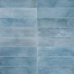 Ro'Ma Carrelage Carrelage effet Zellige Bleu 24,6x6x0,85 cm Montel - Mur intérieur -