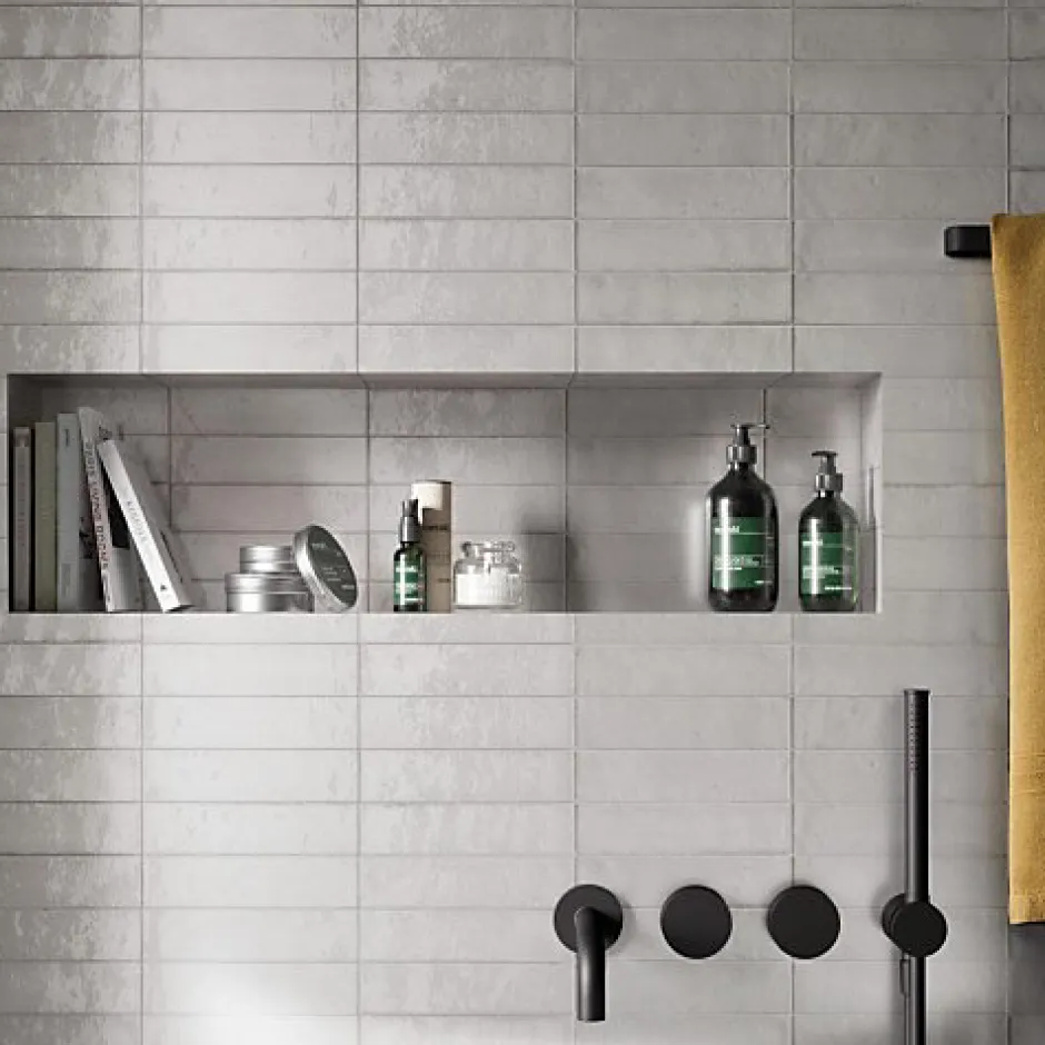 Les Carreaux De Jean Carrelage Effet Zellige Blanc TANGER 6x24 White - Les Carreaux de Jean