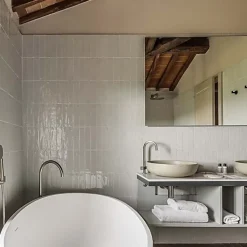 Les Carreaux De Jean Carrelage Effet Zellige Blanc TANGER 6x24 White - Les Carreaux de Jean