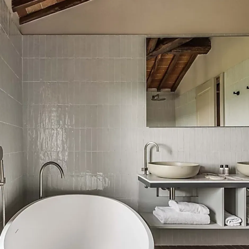 Les Carreaux De Jean Carrelage Effet Zellige Blanc TANGER 6x24 White - Les Carreaux de Jean