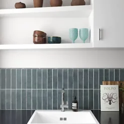 Carrelage Effet Zellige Bleu ARGILE 6x24,6 Glacier - Les Carreaux de Jean-Gioia Materia Clearance