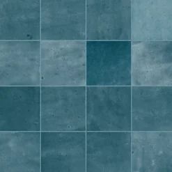 Ro'Ma Carrelage Carrelage effet Zellige Bleu Océan 10,7x10,7x0,85 cm Samorel - Mur intérieur -