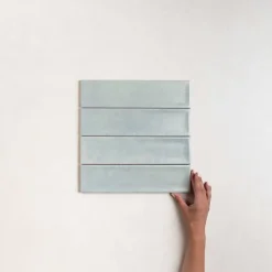 Carrelage Effet Zellige Bleu Ciel NARA Glass Mate 7,5x30cm - Les Carreaux de Jean-Les Carreaux De Jean  Discount