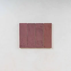 Gioia Materia Carrelage Effet Zellige Bordeaux LA RIVIERA 6,5x20 Juneberry - Les Carreaux de Jean