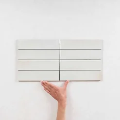 Les Carreaux De Jean  Carrelage Effet Zellige Blanc Cassé TANGER 6x24 Off White - Les Carreaux de Jean