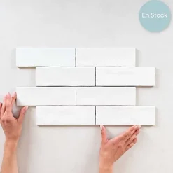 Les Carreaux De Jean  Carrelage Effet Zellige Blanc MITTE Blanco 6,5x20 - Les Carreaux de Jean