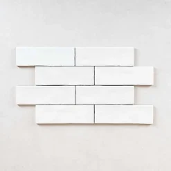Les Carreaux De Jean  Carrelage Effet Zellige Blanc MITTE Blanco 6,5x20 - Les Carreaux de Jean