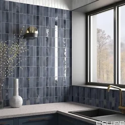 Carrelage Effet Zellige Bleu Nuit COLO Gloss 5x15 blue night - Les Carreaux de Jean-Gioia Materia Hot