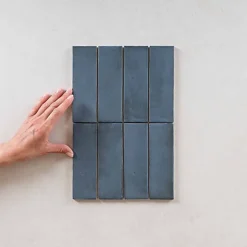 Carrelage Effet Zellige Bleu Nuit COLO Matt 5x15 blue night - Les Carreaux de Jean-Gioia Materia Clearance