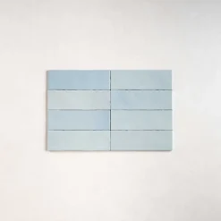 Carrelage Effet Zellige Bleu Ciel NOLITA Cielo 6,5x20 - Les Carreaux de Jean-Les Carreaux De Jean  Hot