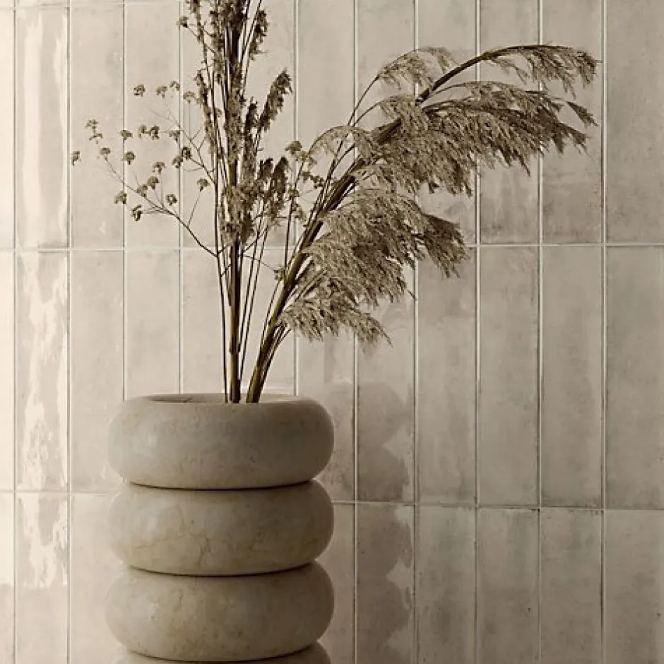 Les Carreaux De Jean Carrelage Effet Zellige Beige FUSION Beige 6x25cm - Les Carreaux de Jean