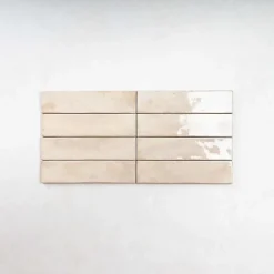 Les Carreaux De Jean Carrelage Effet Zellige Beige FUSION Beige 6x25cm - Les Carreaux de Jean