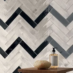 Carrelage Effet Zellige Gris Foncé FUSION Antracite 6x25cm - Les Carreaux de Jean-Les Carreaux De Jean 